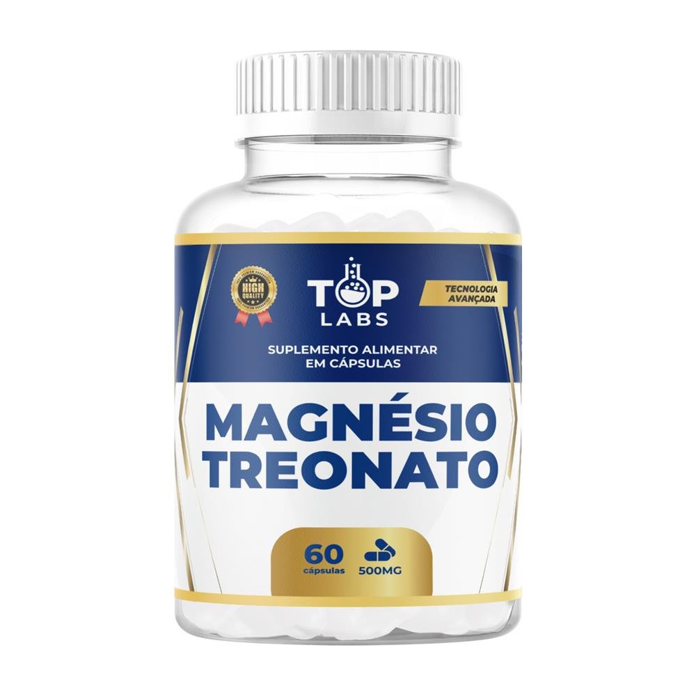 Magnésio Treonato Top Labs 60 Cápsulas