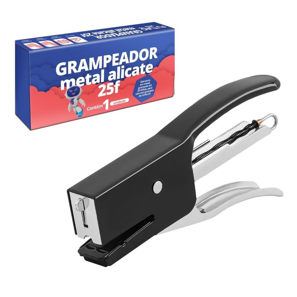 Grampeador Metal Alicate Futuro 25 Folhas Ref Fo262215