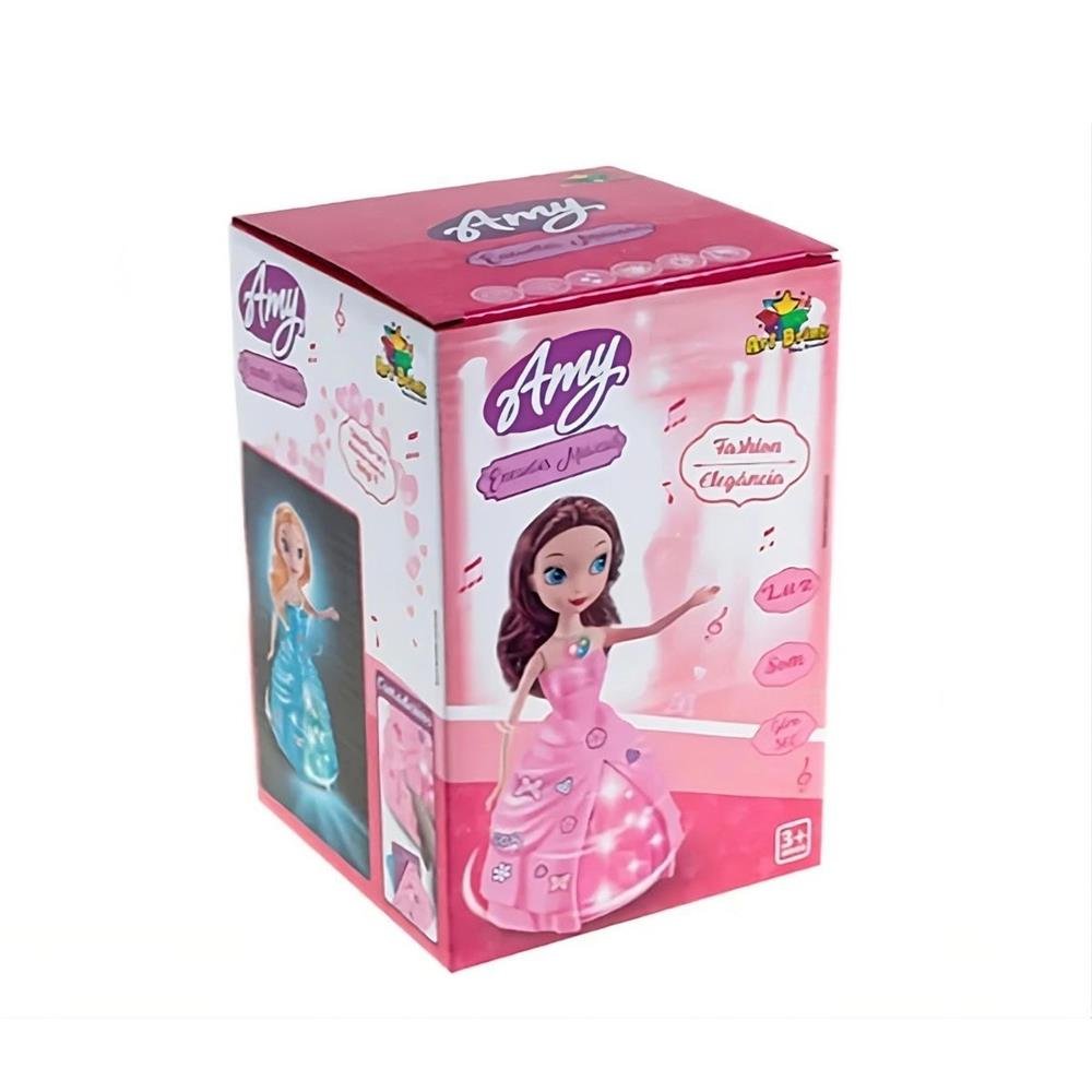 Boneca Dancarina Amy Ancantos Musicais Art Brink Com Luz E Som Ref Zb501