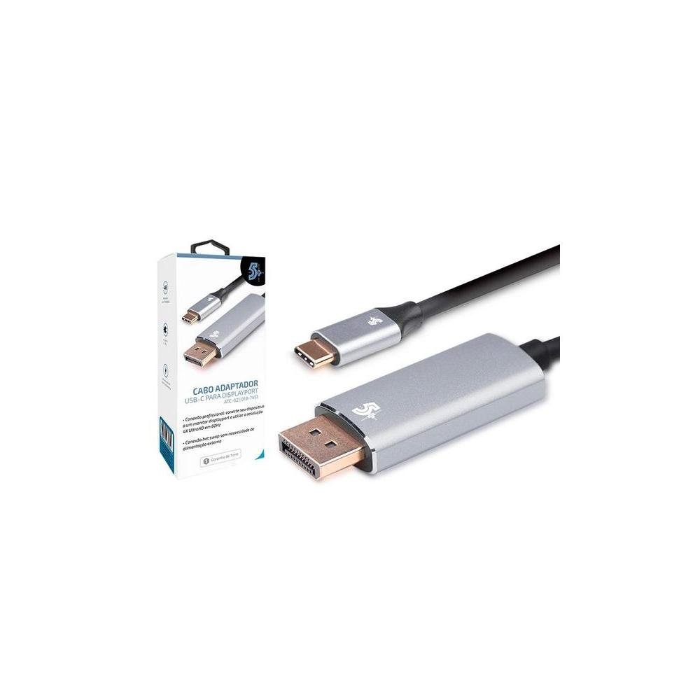 Cabo Usb-C Para Displayport 4k 1,8mt - 5+ (018-7451).
