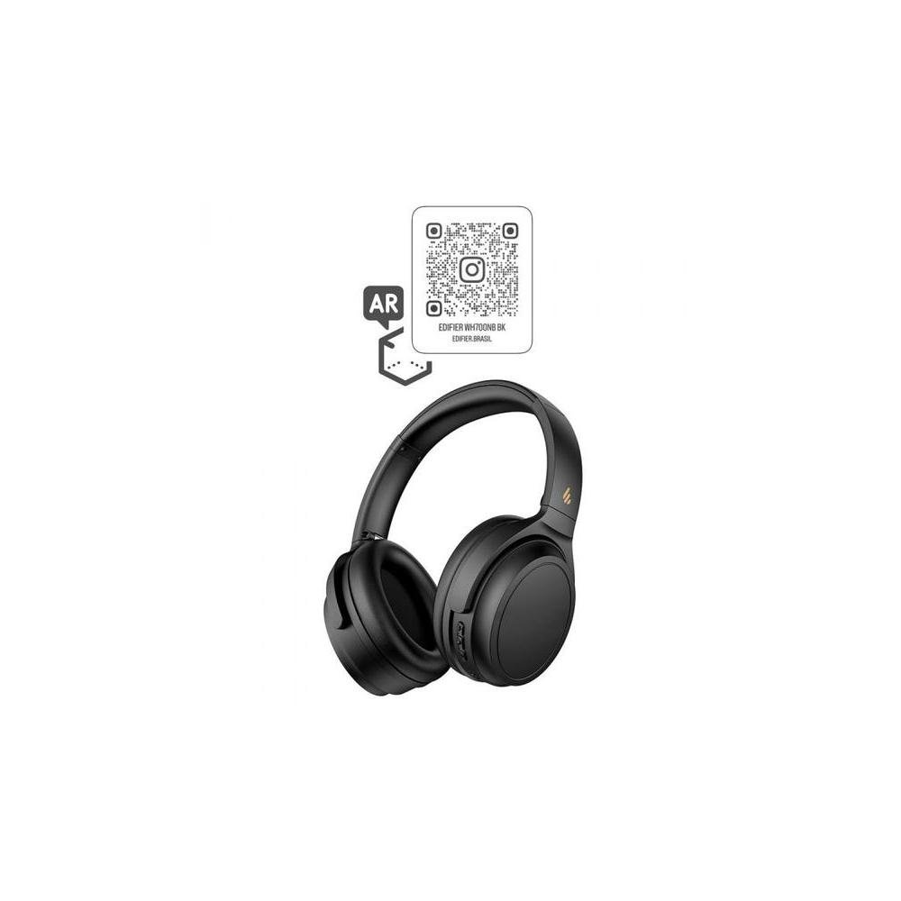 Fone de Ouvido Edifier, Bluetooth V5.3, Cancelamento de ruido, Preto - WH700NB