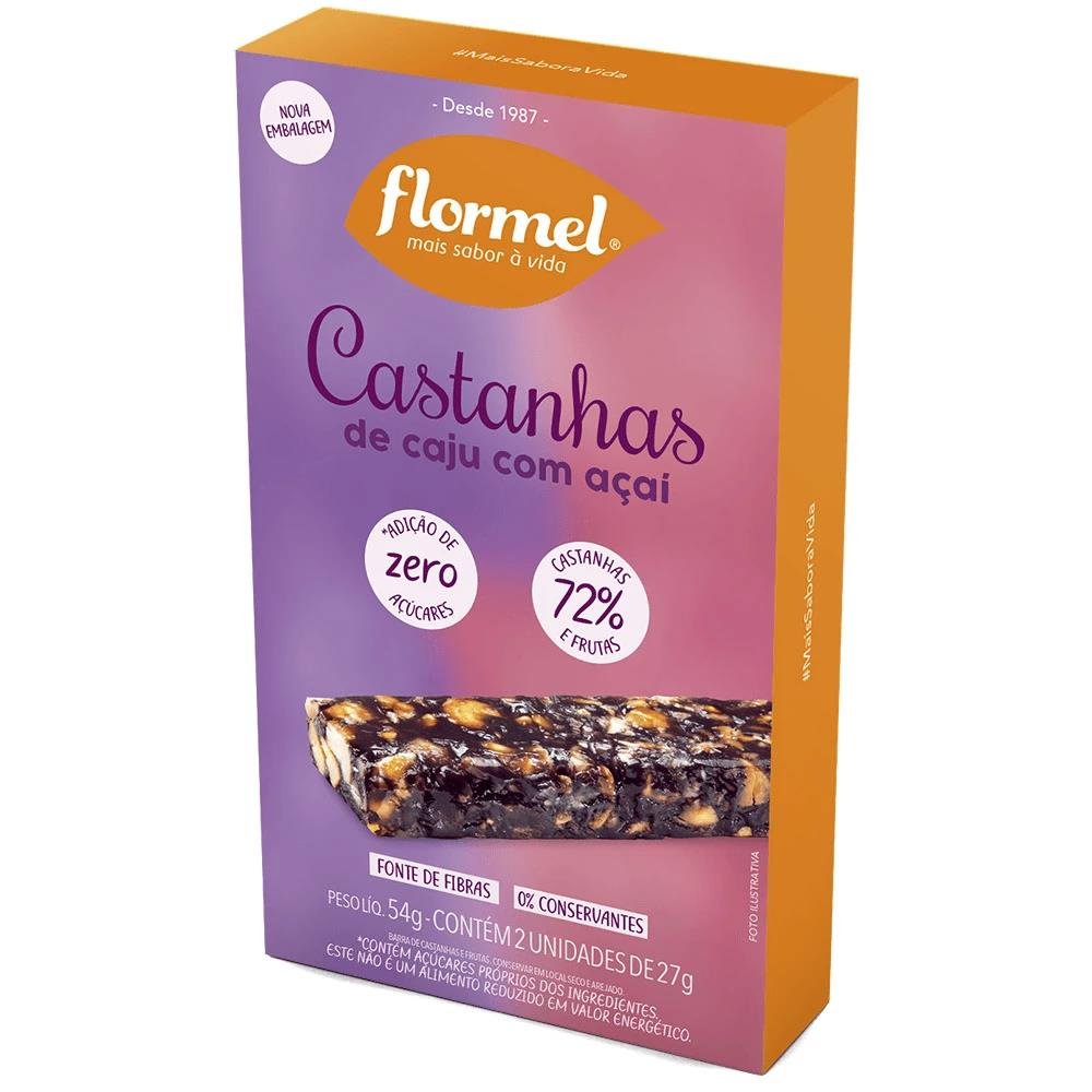 Barra Cast. c/ Açaí +Caju Zero 54g (Emb. contém 24 und de 54g)