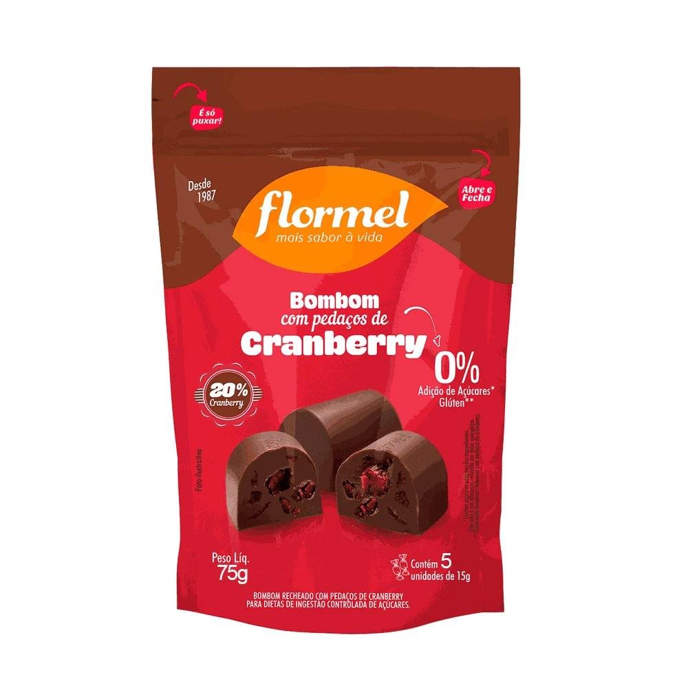 Pouch Bombom com Pedaços de Cranberry 75g (Emb. contém 16 und de 75g)