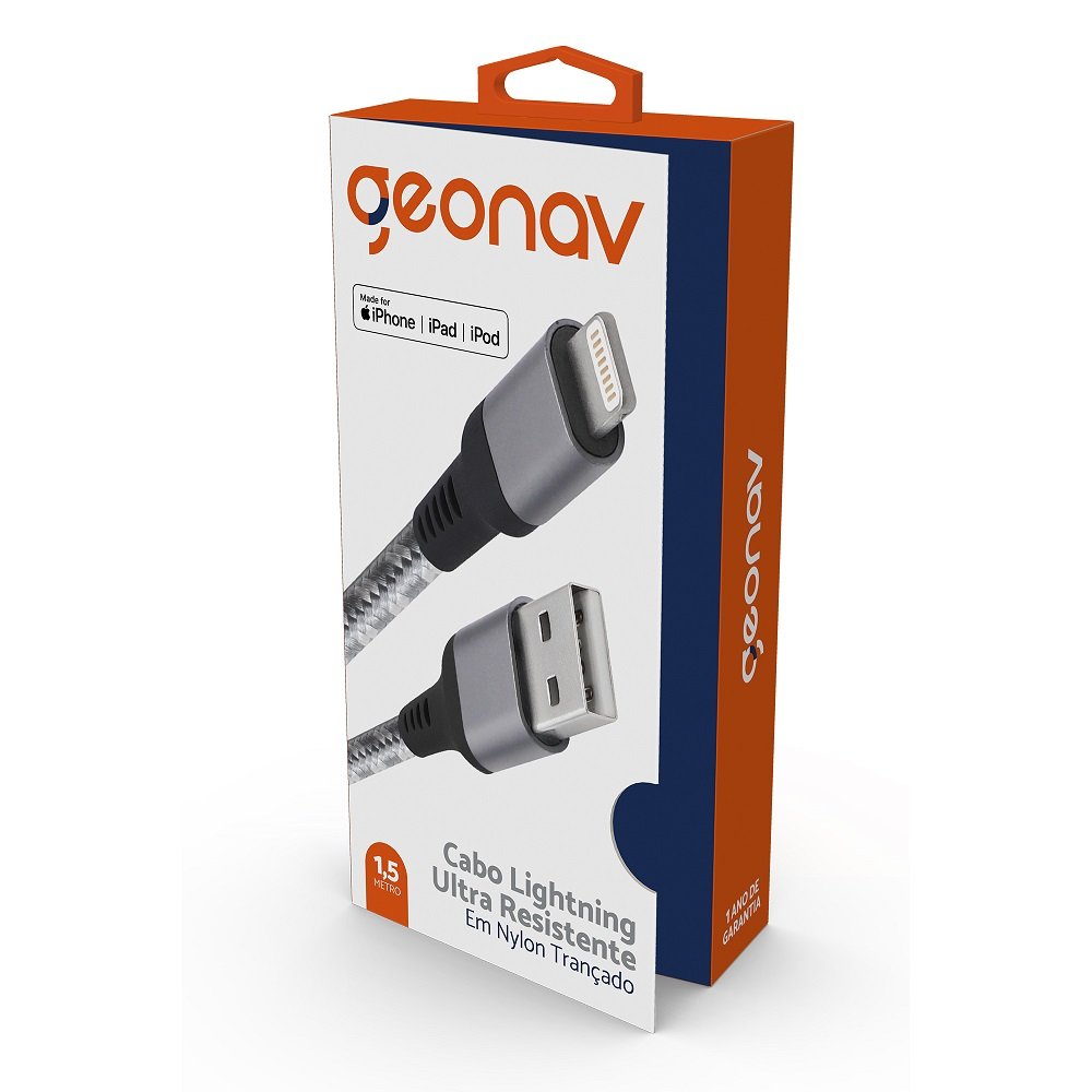 Cabo Lightning Ultra Resistente Linha Apple ¿ LIGH10T - Geonav