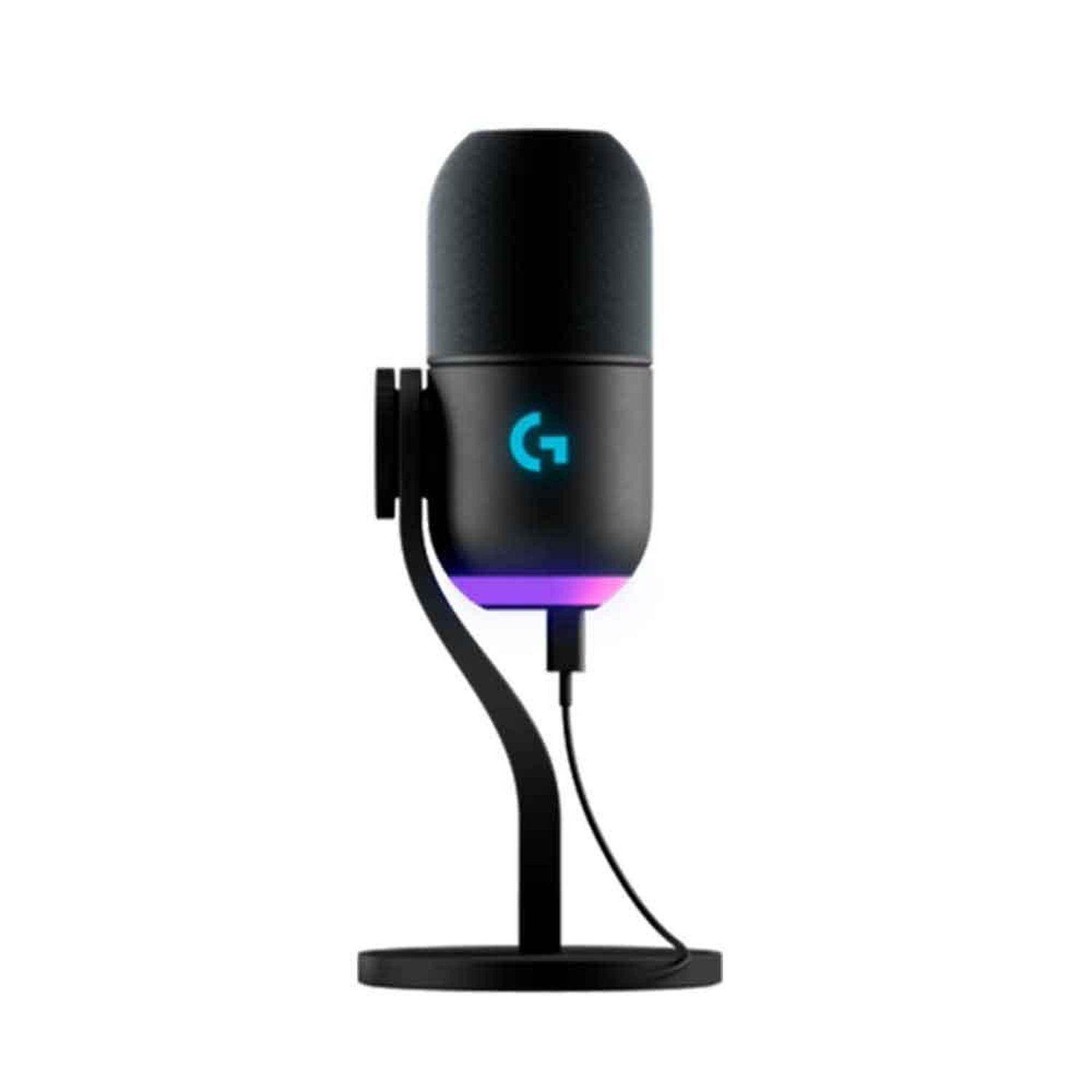 Microfone Gamer Dinamico Yeti Gx Preto, Rgb Lightsync, 988-00056, Logitech G