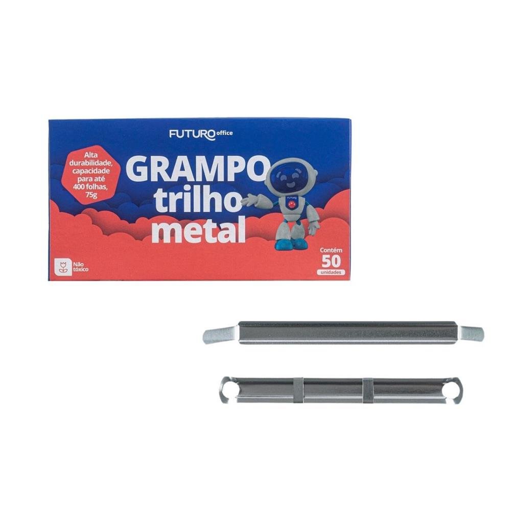 Grampo Trilho Metal Futuro Com 50 Unidades Ref Fo262223