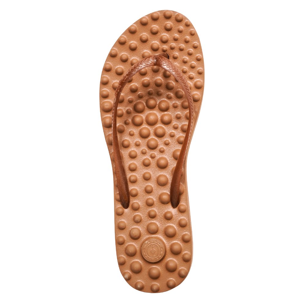 Sandalia Ortopedica Flyfeet Relax Anabela Marrom 33/34