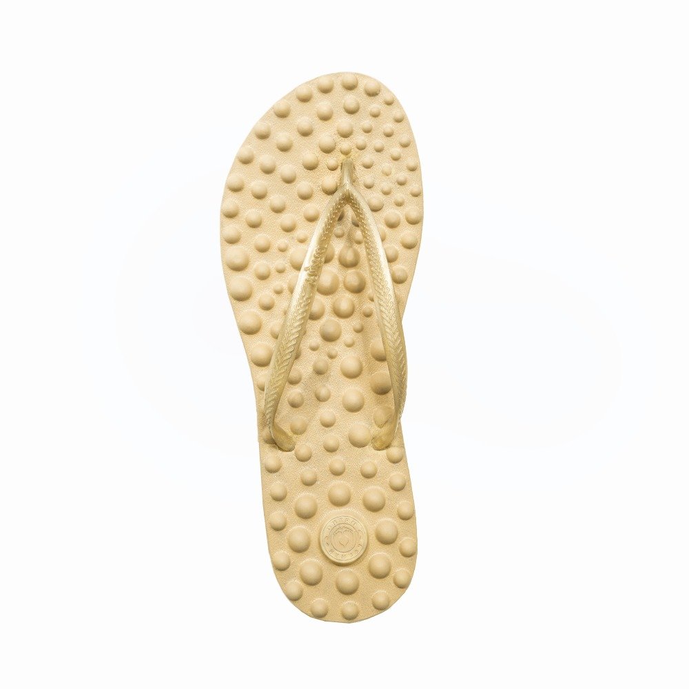Sandalia Ortopedica Flyfeet Relax Anabela Bege 37/38
