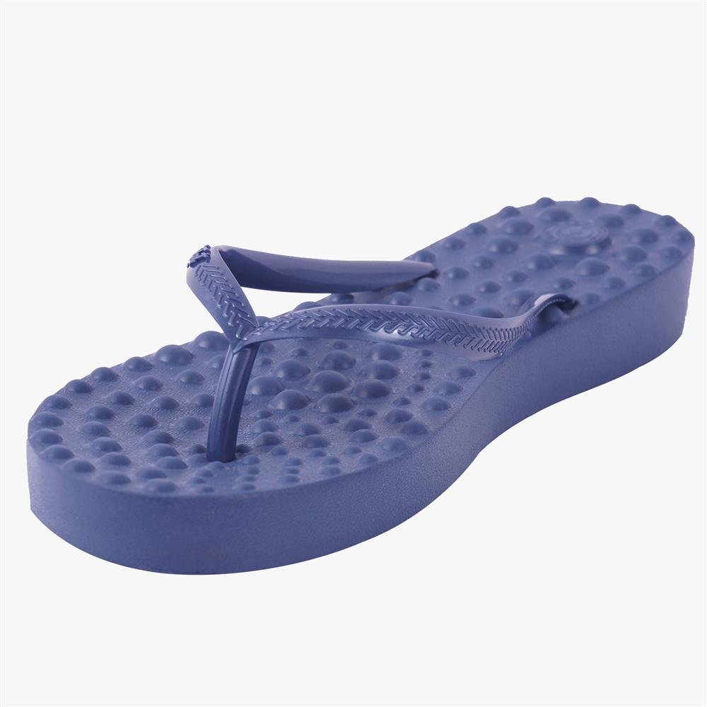 Sandalia Ortopedica Flyfeet Relax Anabela Azul 39/40