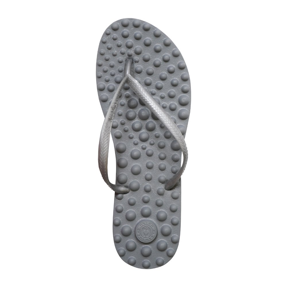 Sandalia Ortopedica Flyfeet Relax Anabela Cinza 33/34