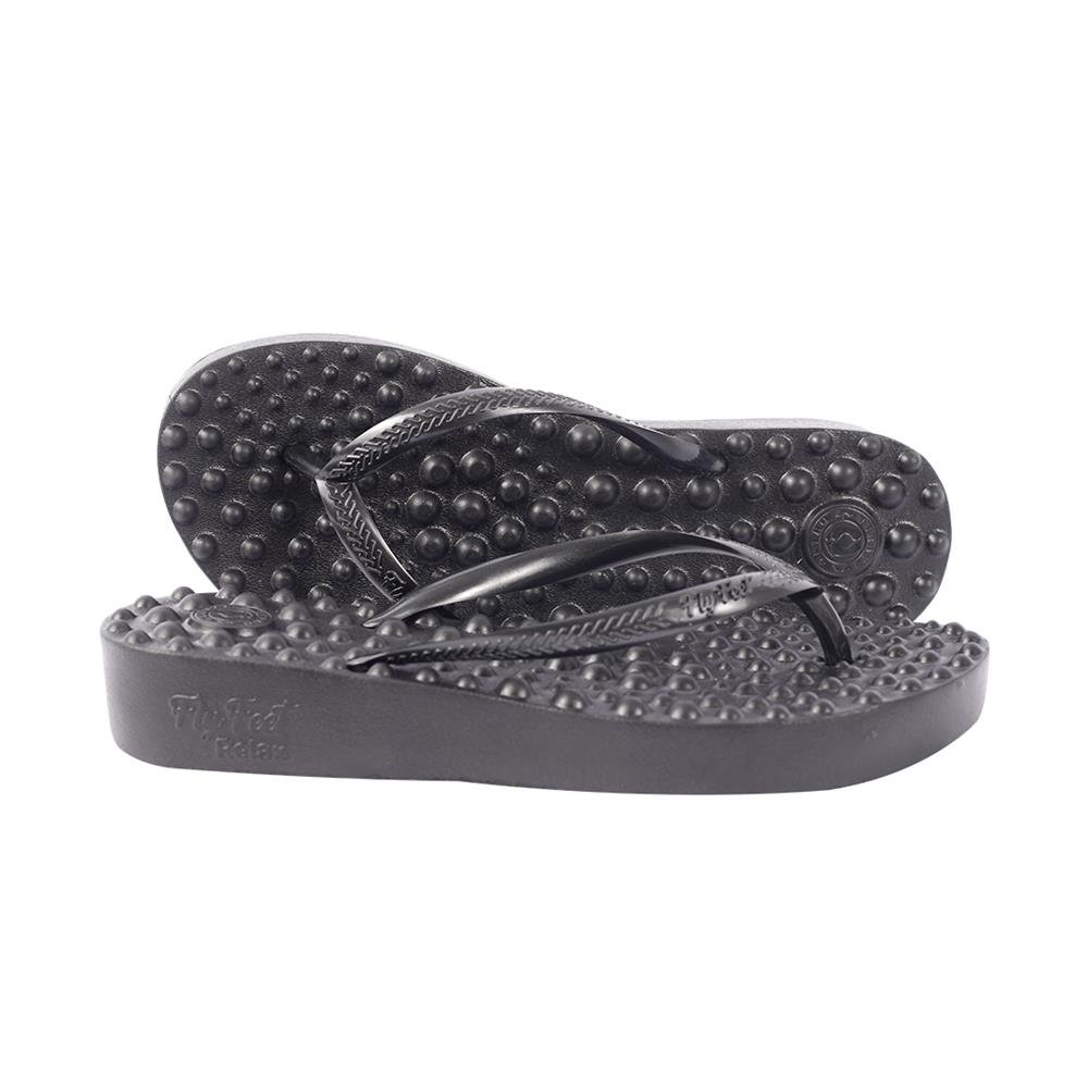 Sandalia Ortopedica Flyfeet Relax Anabela Cinza 33/34