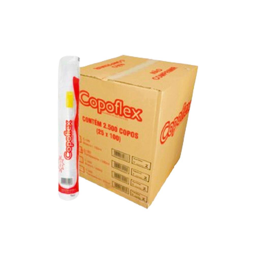 Caixa Copo Copoflex Descartavel 180 Ml Com 25 Unidades Transparente Com 100 Unidades Cada