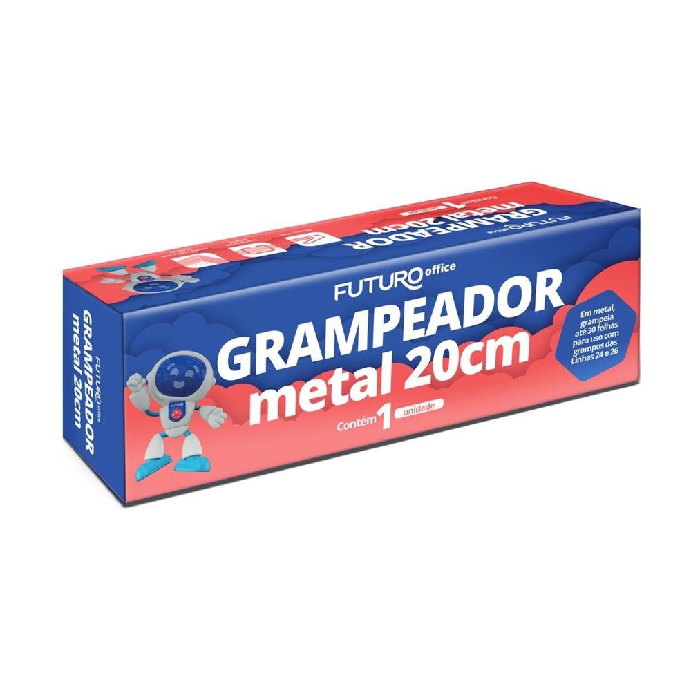Grampeador Metal Futuro 20Cm 30 Folhas Ref Fo262211