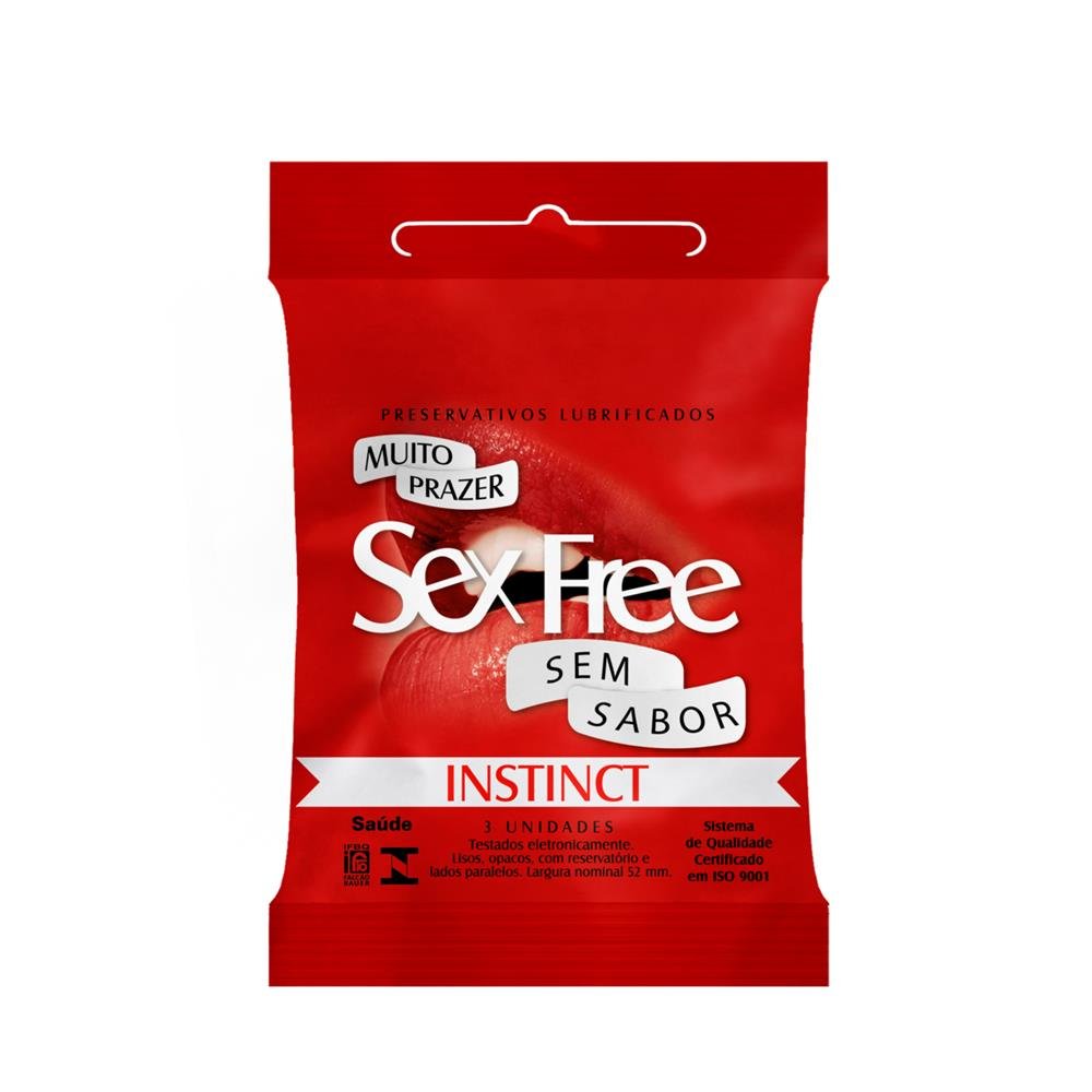 Preservativo Sex Free Instinct - Sem Sabor
