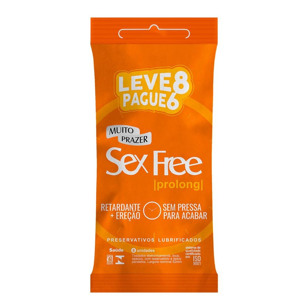Preservativo Sex Free Prlong - Leve 08 Pague 06