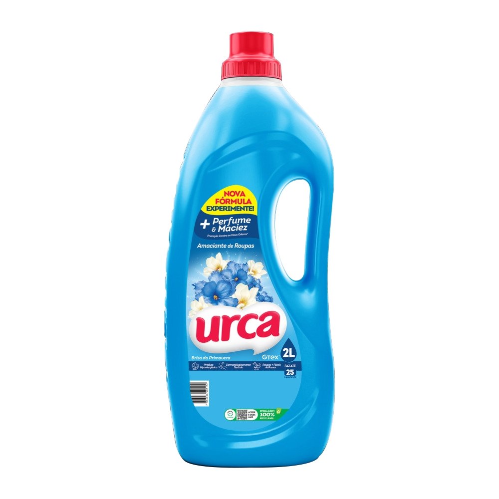 Amaciante Urca Brisa Azul 2 Litro - Embalagem com 6 Unidades