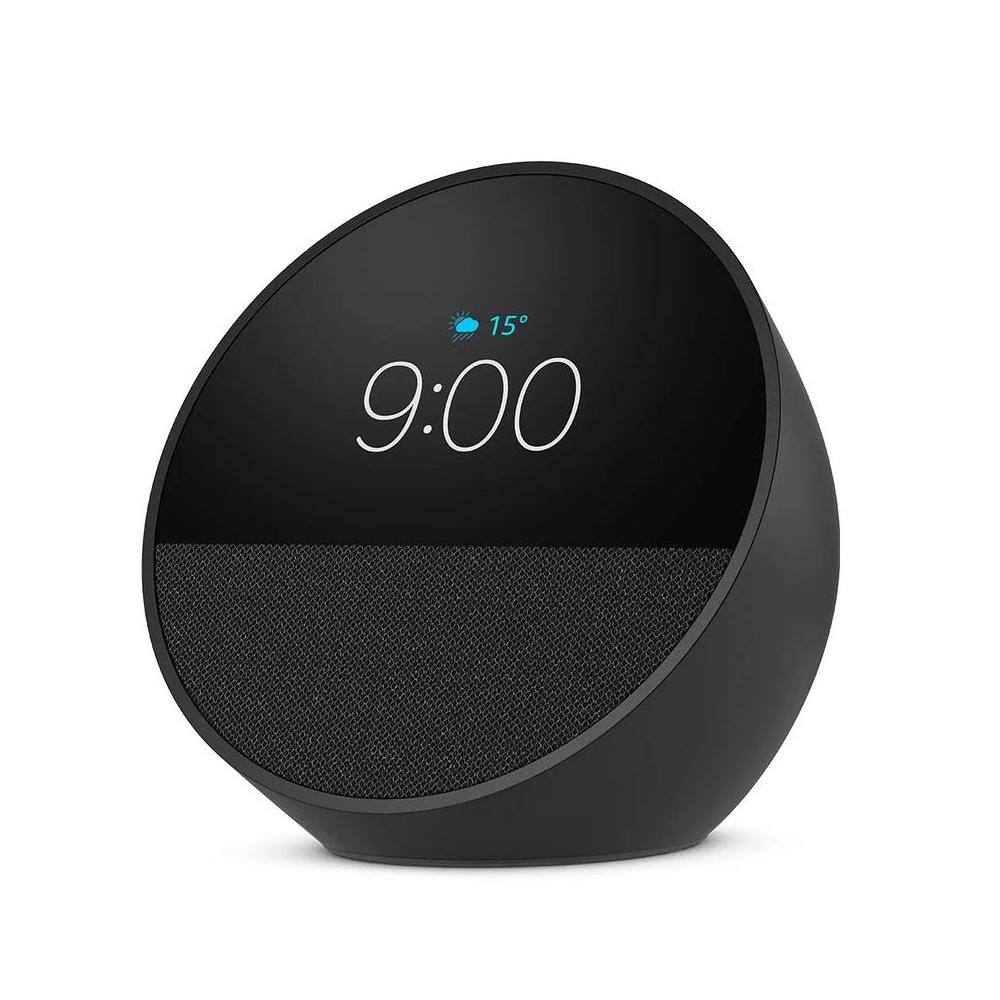 Echo Spot (2024) Com Alexa: Despertador Inteligente Com Som Vibrante E Alexa | Cor Preta, Amazon