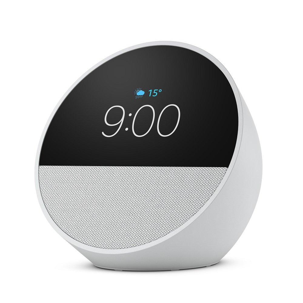 Echo Spot (2024) Com Alexa: Despertador Inteligente Com Som Vibrante E Alexa | Cor Branca, Amazon