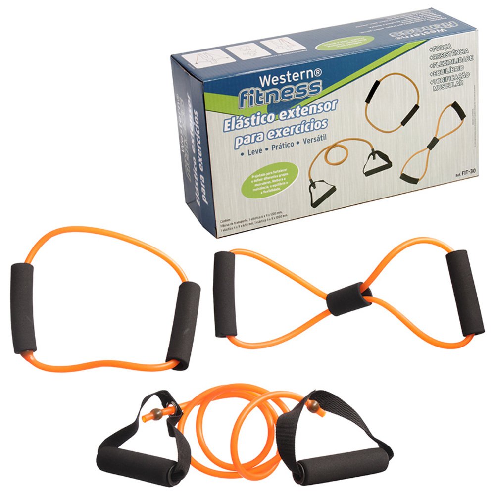 Jogo 3 Elasticos Extensores Exercicios - Western