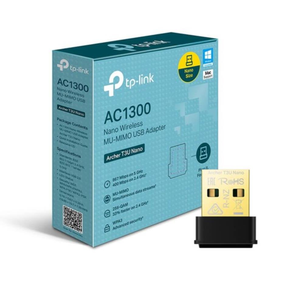 Adaptador TP-Link Wireless Archer T3U Nano USB MU-MIMO - AC1300