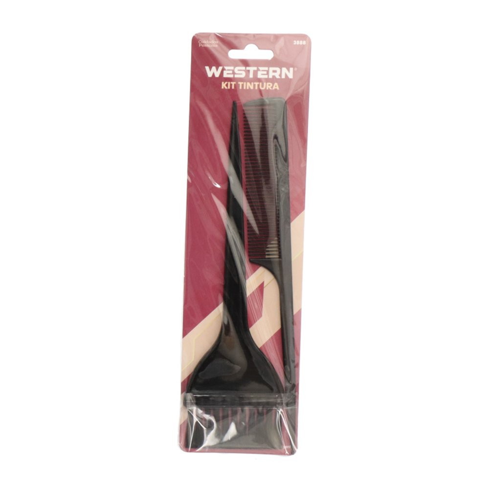 Kit Tintura 2 Peças Pincel Pente - Western