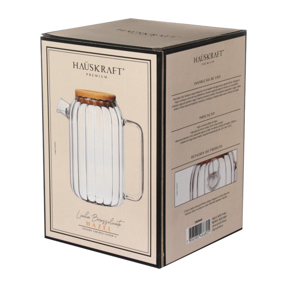 Chaleira Bico Coador Hazel 1L - Hauskraft