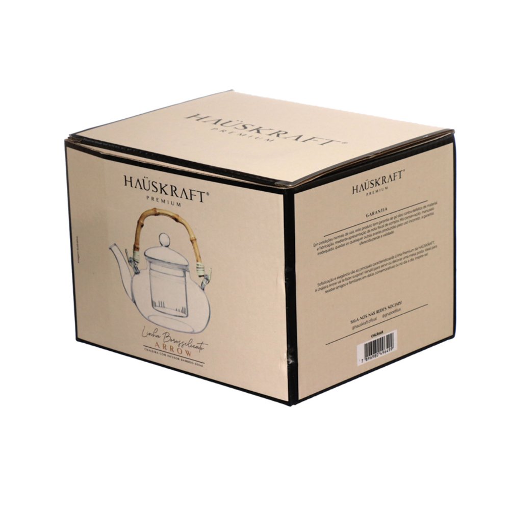 Chaleira Infusor Borossilicato Arrow 600ML - Hauskraft
