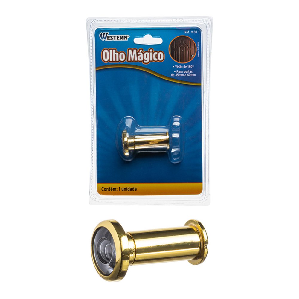 Visor Porta Olho Magico Dourado - Western