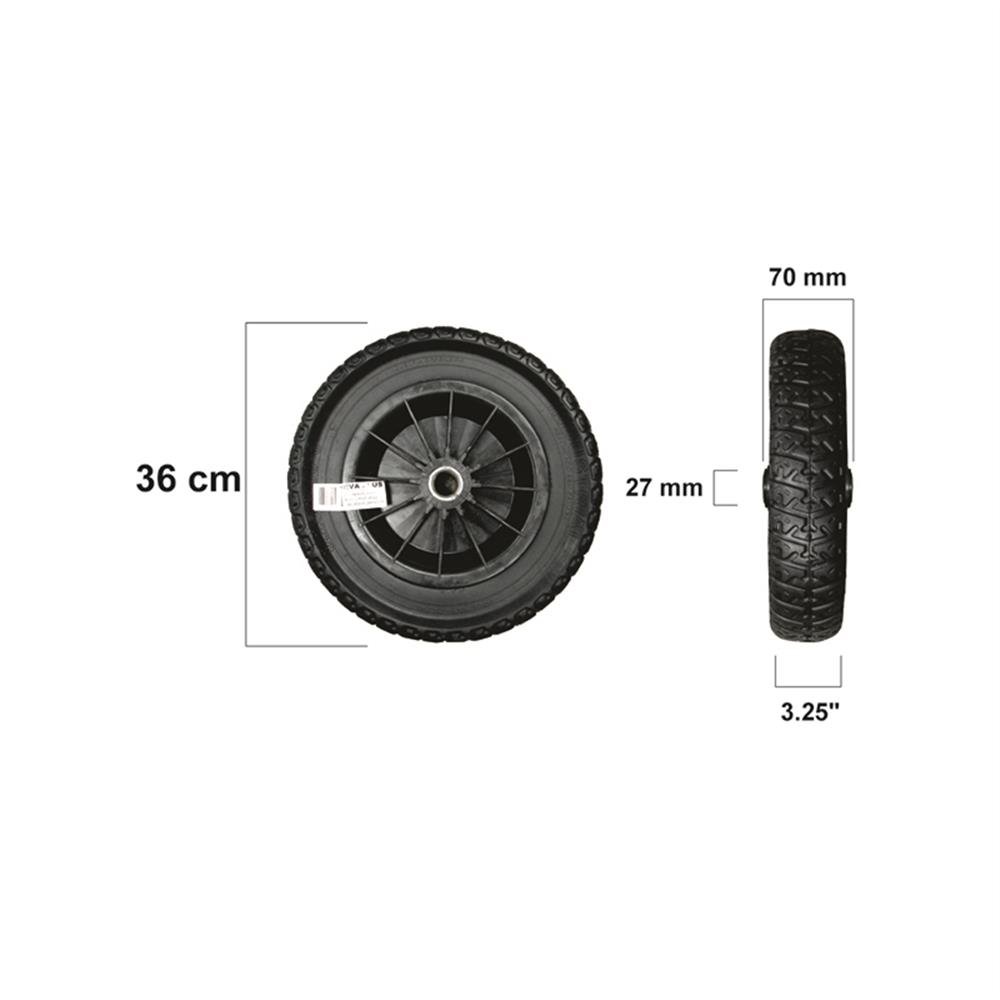 Roda Carrinho Carga Completa Eva 27Mm