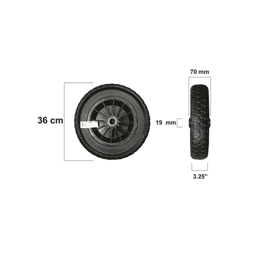 Roda Carrinho Carga Completa Eva 19Mm