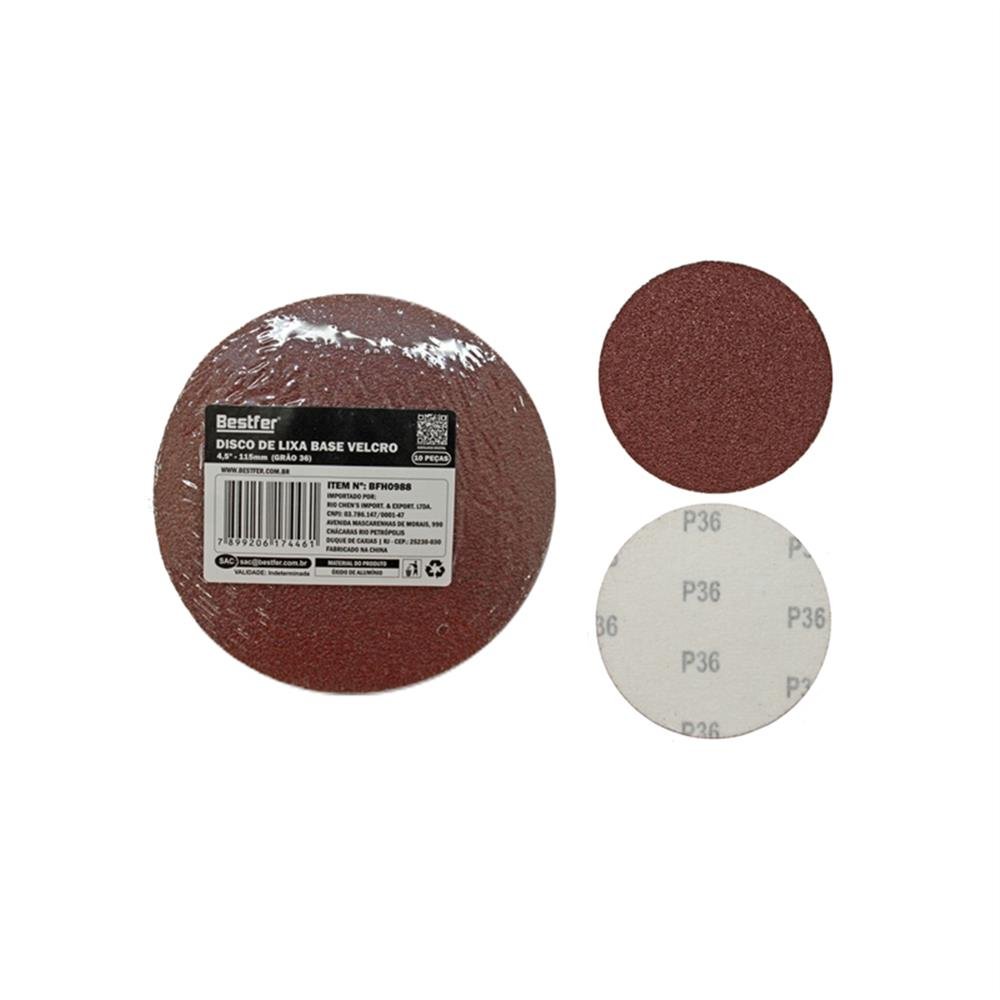 Disco Lixa Ferro 36 4 1/2 C/Velcro C10