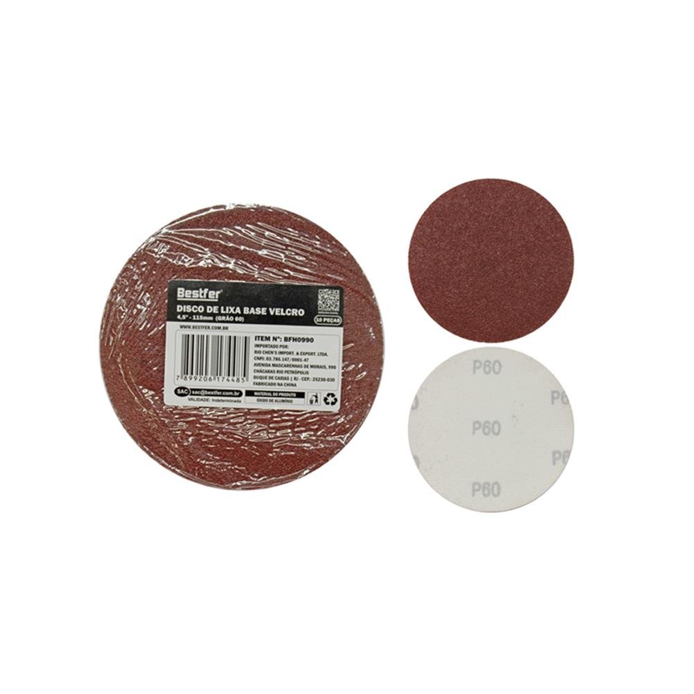 Disco Lixa Ferro 60 4 1/2 C/Velcro C10