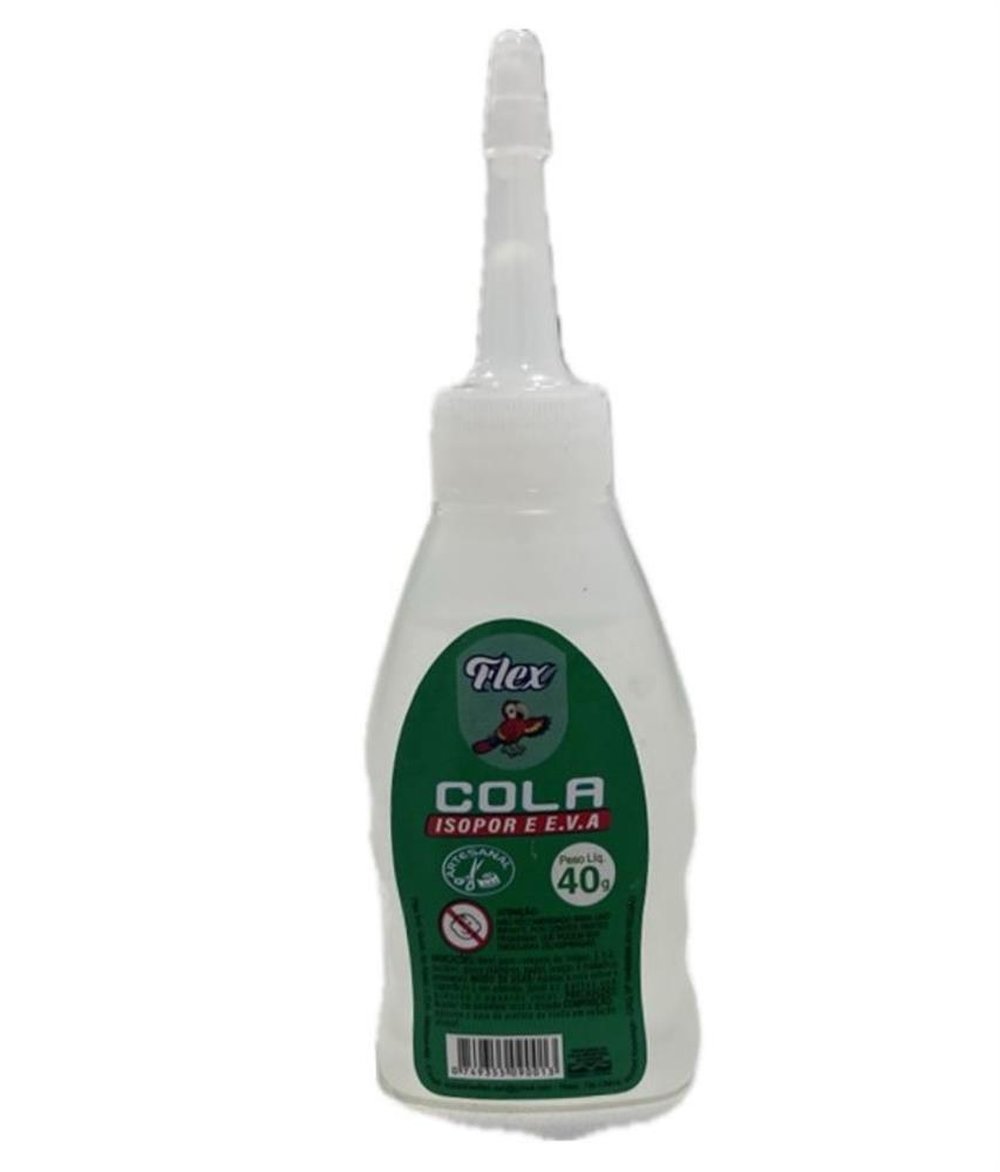 Cola Isopor e E.v.a 40g Flex Caixa com 48 Unidades NF2