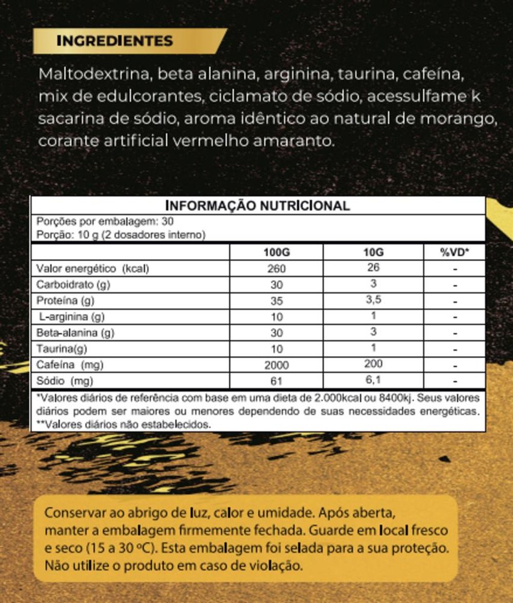 Preworkout Monster Top Labs Tangerina 250 gramas