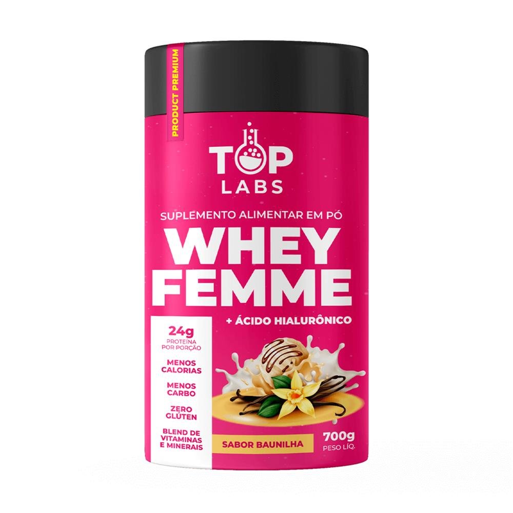 Whey Femme Fit Baunilha Top Labs 700 gramas