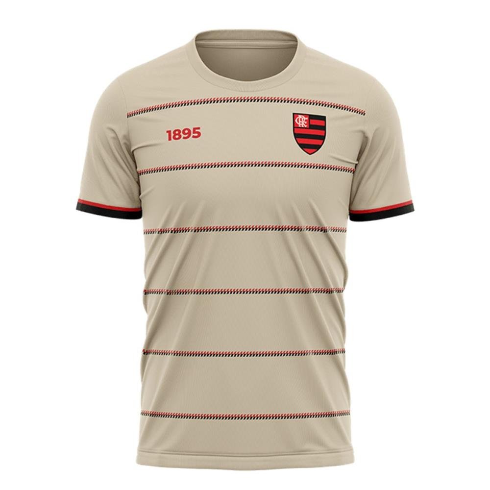 Camisa Masculina Flamengo Braziline Troféu Bege M