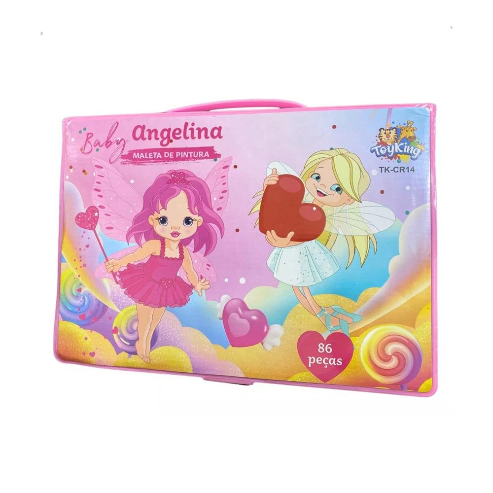 Maleta Estojo Escolar Angelina 86 peças TK-CR14