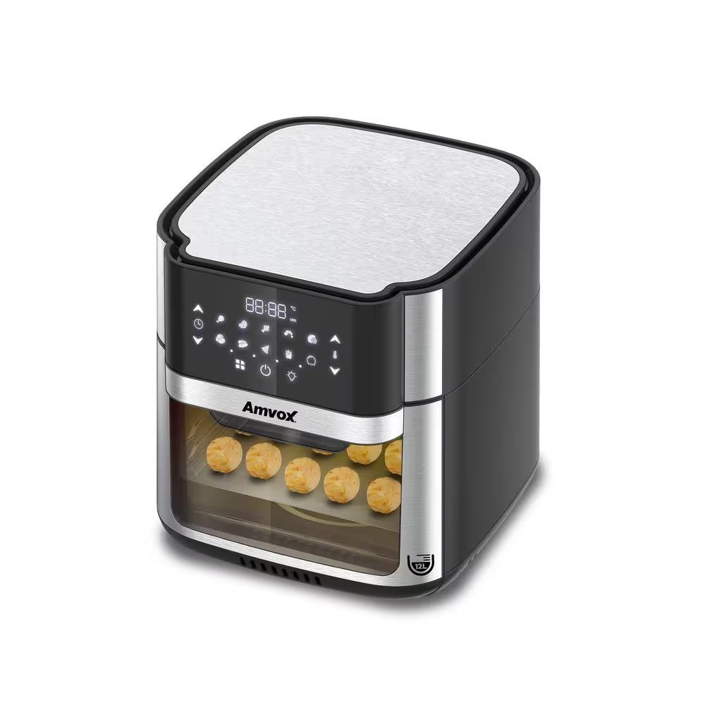 Air Fryer 12L 1700W Amvox ARF 1412 Oven Digital Touch Inox 220V