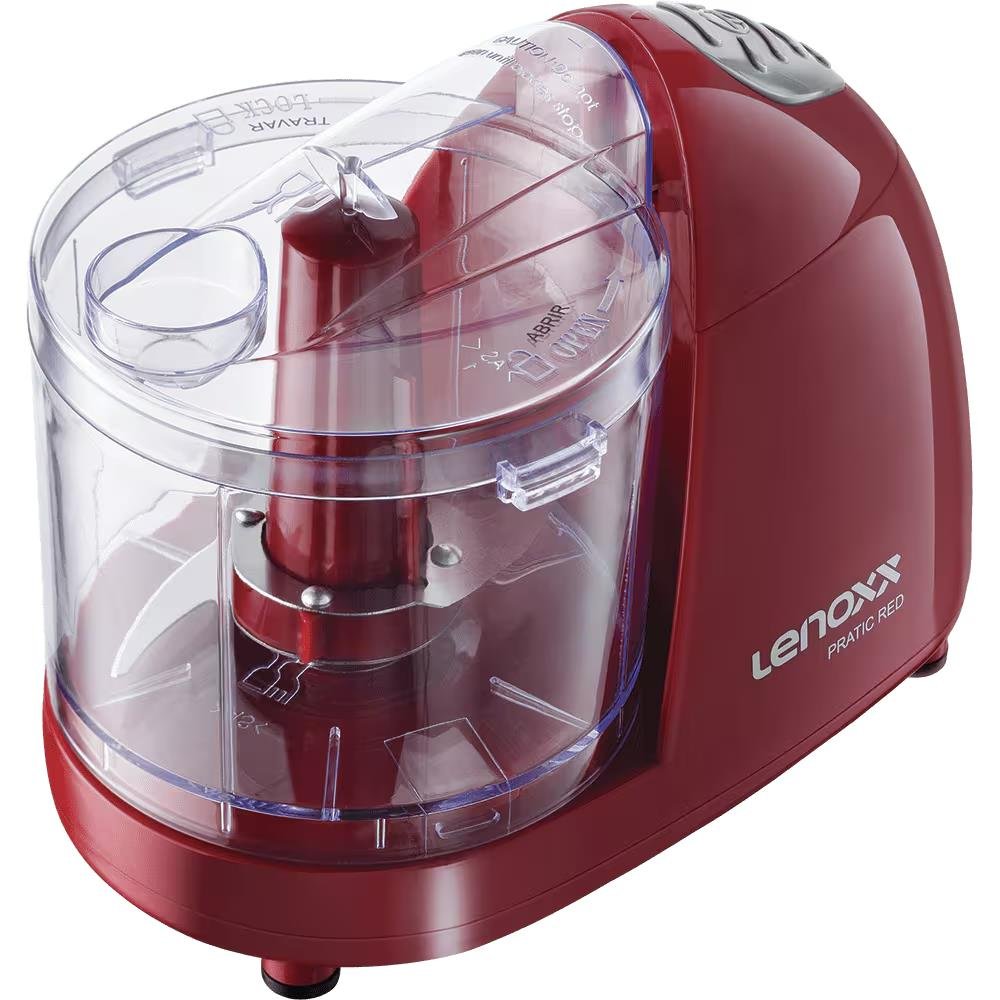 Mini Processador De Alimentos Lenoxx Vermelho - Pratic Red Pmp 435 100w 220v