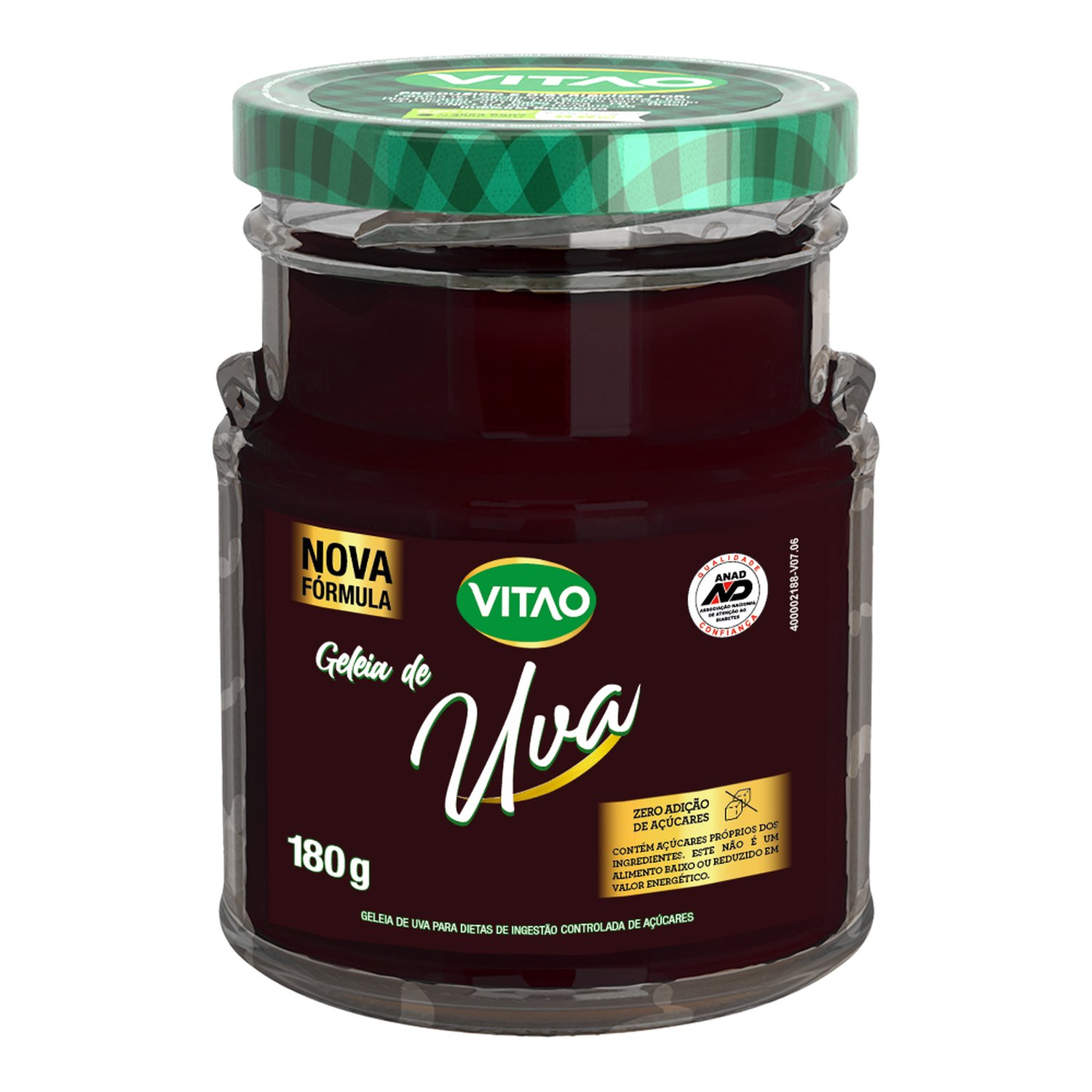 Geleia Zero Uva 180g Caixa Com 8 Unidades