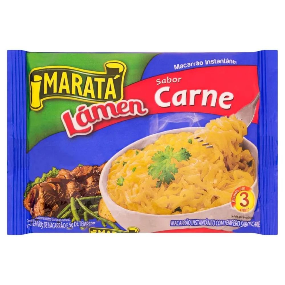 Macarrão Instantâneo Carne Marata 85g - Caixa com 48 Unidades
