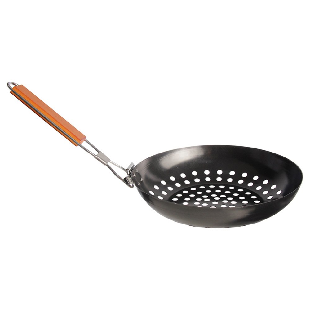 Grelha Churrasqueira Redonda Preta 28CM - Hauskraft