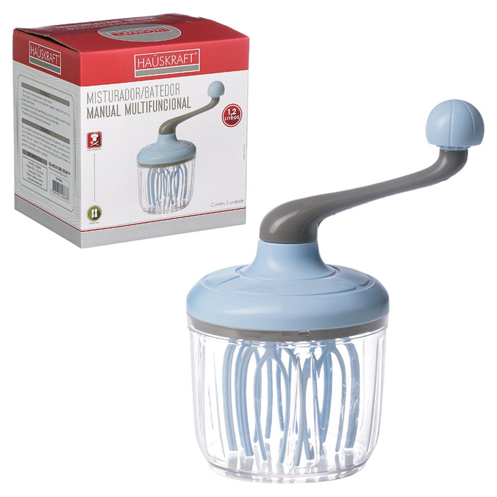 Batedor Manual Recipiente 1,2L - Hauskraft