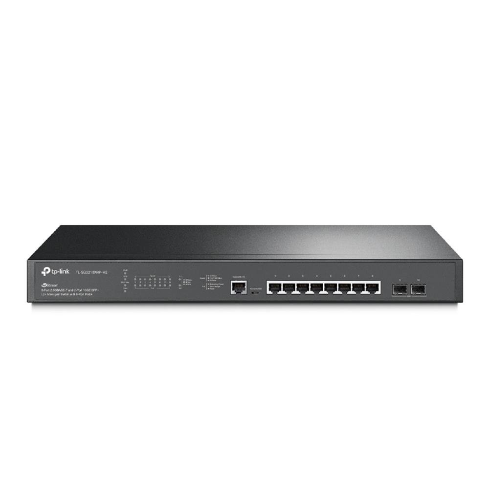 Switch Gerenciavel L2+ de 10 Portas com 8 Portas de 2.5 Gbps PoE+ e 2 Slots SFP+ de 10Gbps