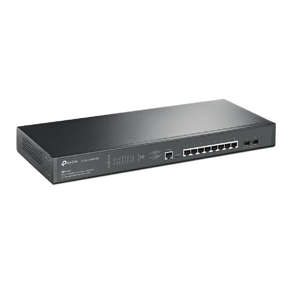 Switch Gerenciavel L2+ de 10 Portas com 8 Portas de 2.5 Gbps PoE+ e 2 Slots SFP+ de 10Gbps