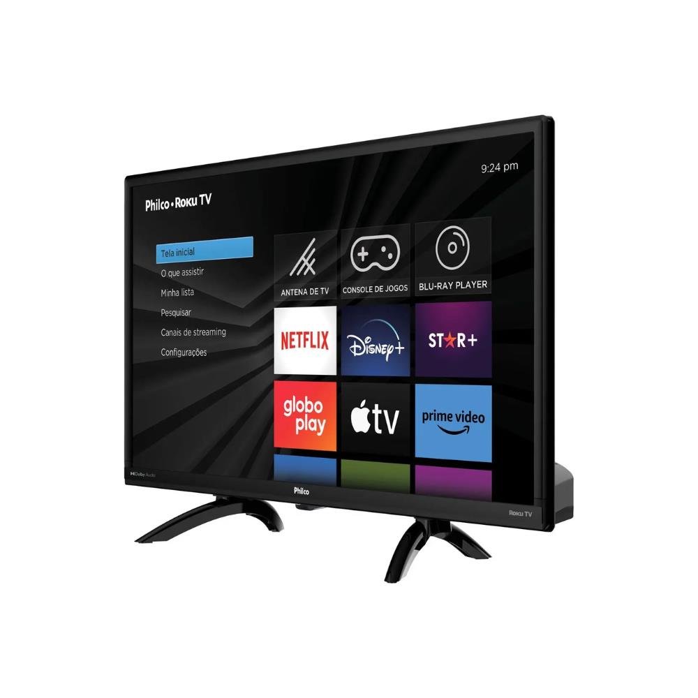 Smart TV 24¿ Philco PTV24G5YR2CP Roku Tv Dolby Audio Bivolt