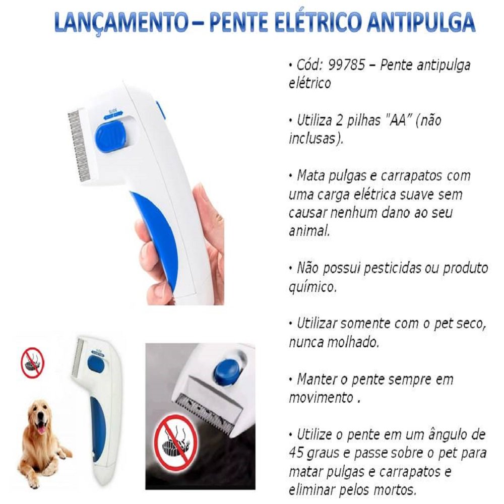 Pente Antipulga Elétrico - Chalesco
