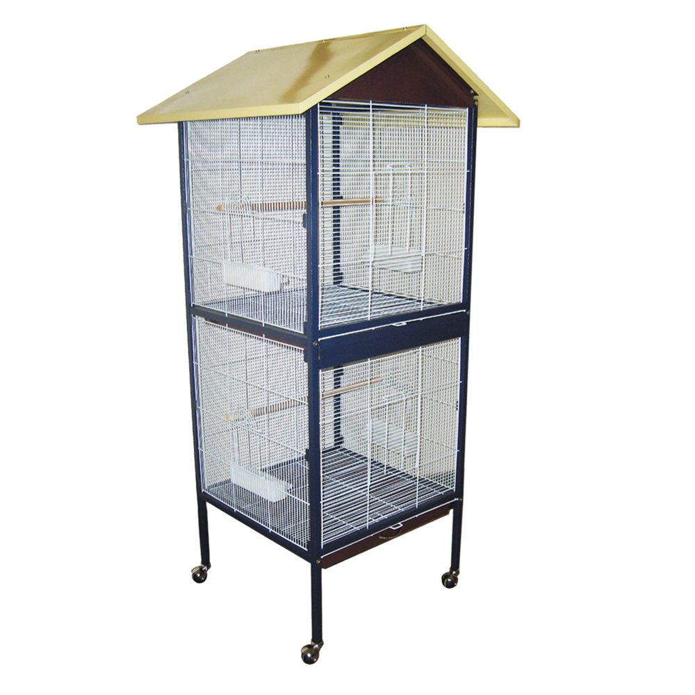 Viveiro Telhado Duplo - 166x78x74cm - Chalesco