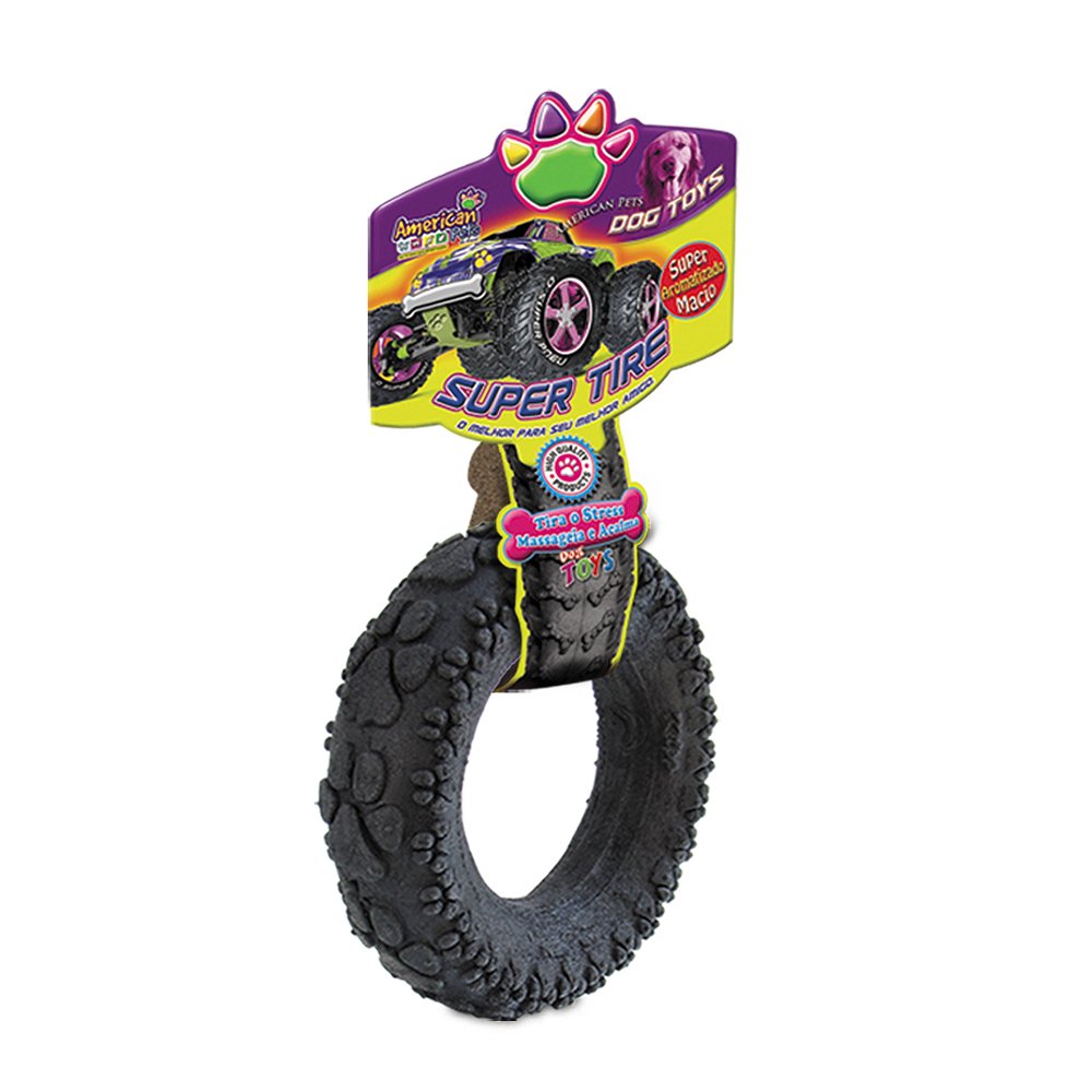 Pneu Borracha Preto Maciço Grande 145mm - Chalesco