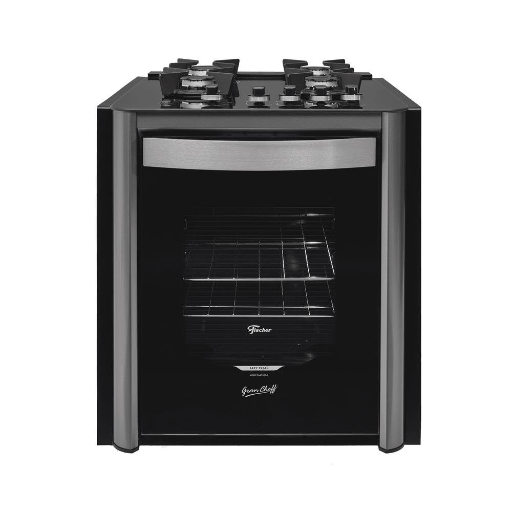 Fogão de Embutir Fischer 4 Bocas Gran Cheff Com Grill Mesa Vidro 32750-92666 220v